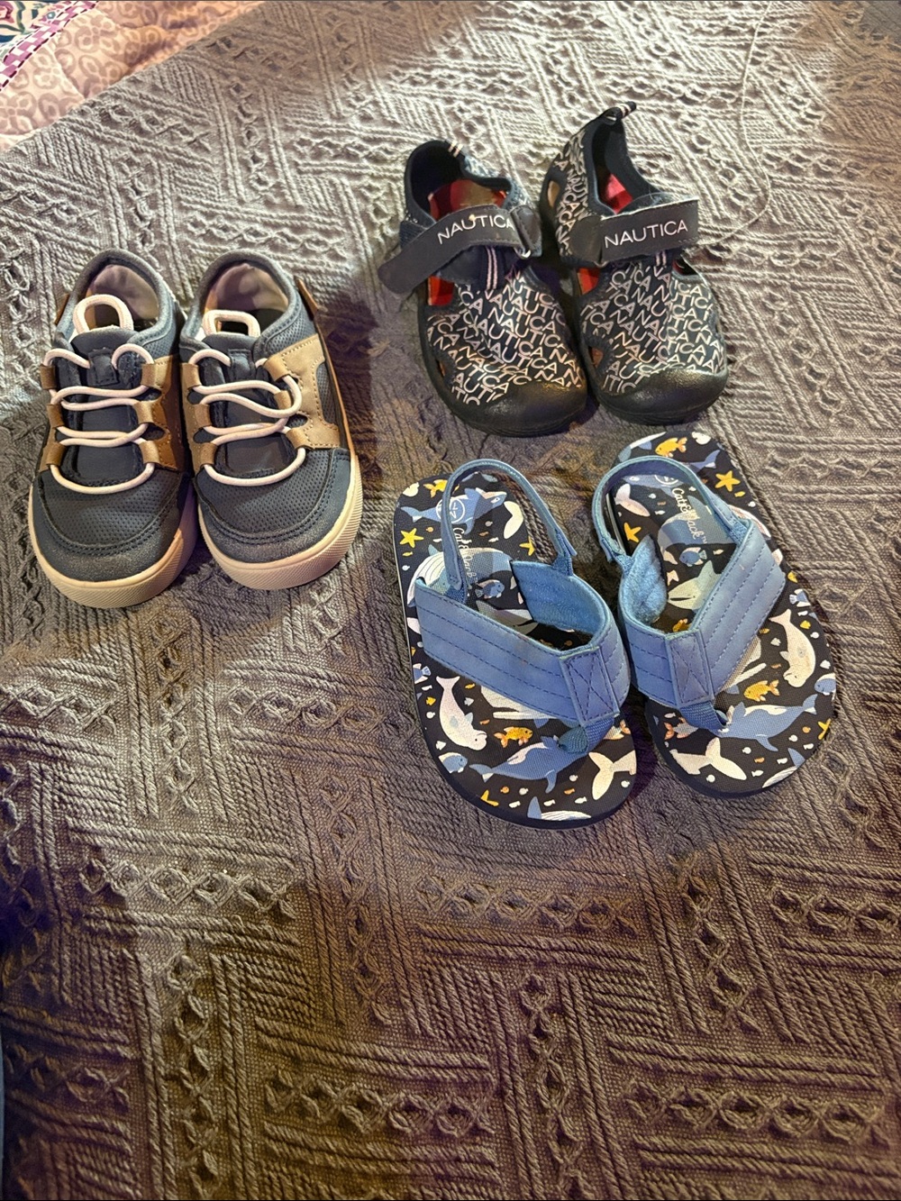 Bundle of 3 toddler boys shoes- 7, 7/8, and 8 in size. Good condition